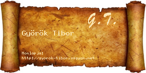 Györök Tibor névjegykártya